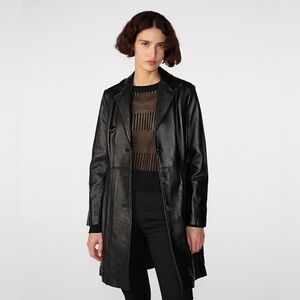 Wilson Leather 90s Trench Coat